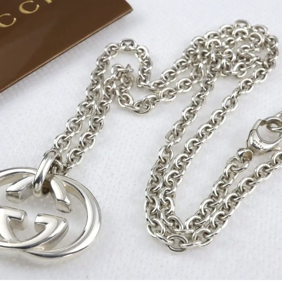 GUCCI LUXURY 925 Sterling Silver Necklace 19.5 inches approx STUNNING! - Picture 7 of 10